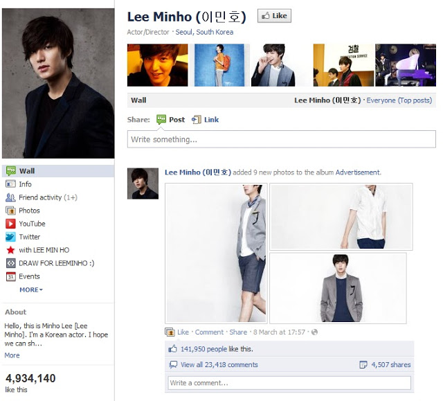 Mas likes en FB Leeminho