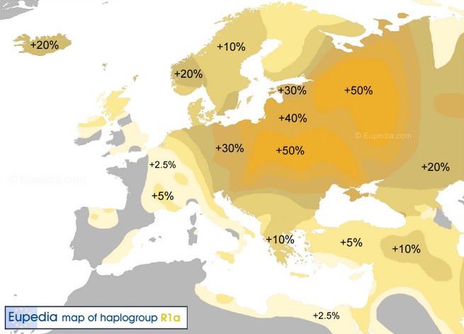 ¿Cómo es el mapa genético de España y de Europa? R1a