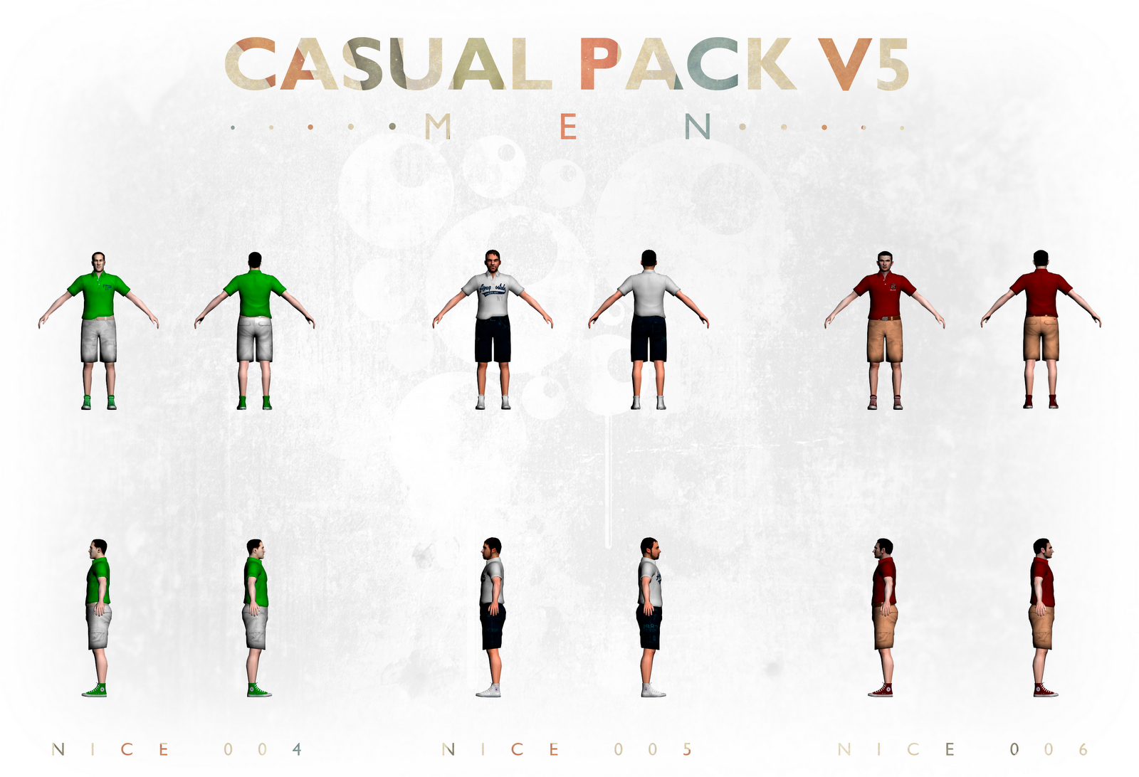 [SkinPack]Casual Pack[V1,V2,V3,V4,V5] WALLPAPER