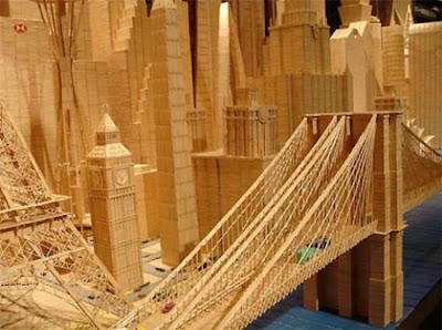 تصاميم معمارية مذهلة و لكن باستخدام عيدان الاسنان  Toothpick-art-07