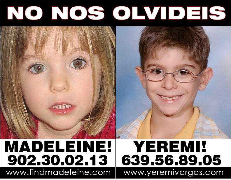 ¿Qué ha sido de los niños desaparecidos? Madeleine-yeremi