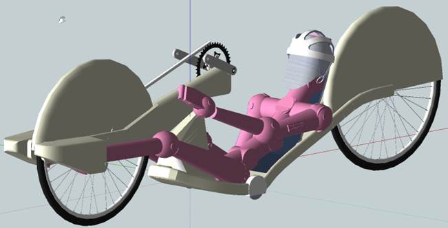 Prototype handbike 3Dview