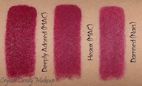 Pour les M.A.C addicts - Page 3 Heaux-Lipstick-Retro-Matte-Rihanna-MAC-Review-Swatches-Nars-Damned-Deeply-Adored