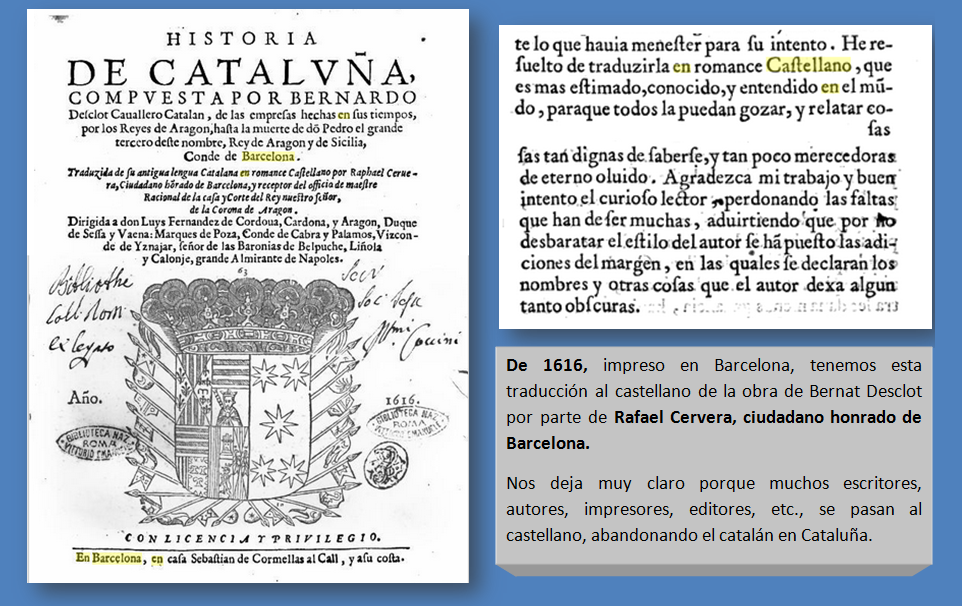 HISTORIA DEL IDIOMA ESPAÑOL EN CATALUÑA 1616