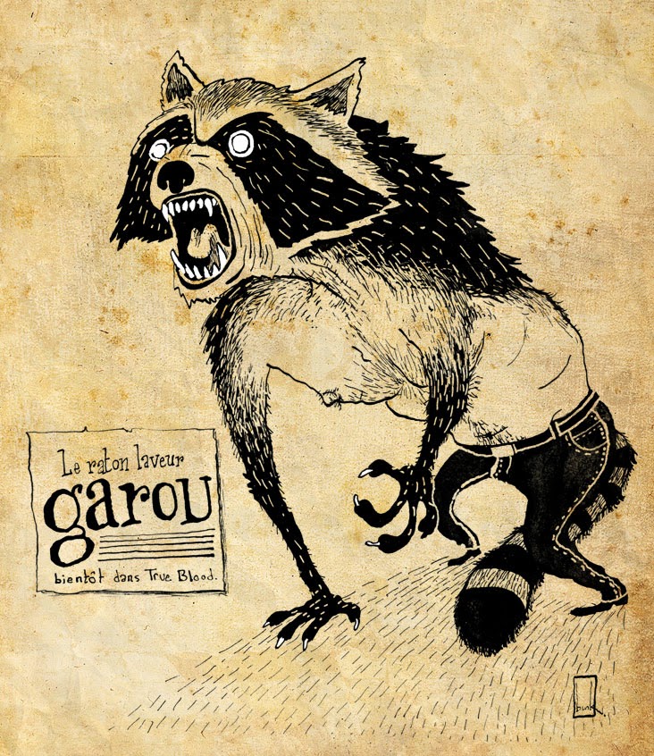 Le raton laveur Garou (fanart) Raton-laveur-garou