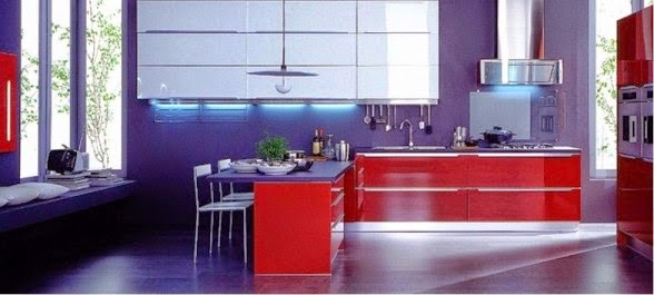 مطابخ ايطالية غاية في الروعة والجمال. Veneta-cucine-Blue-Kitchen-Decorating-Inspiration-Ideas-588x265