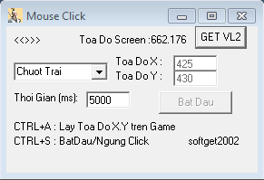 Auto Click Chuột Võ Lâm II AutoClickMouse