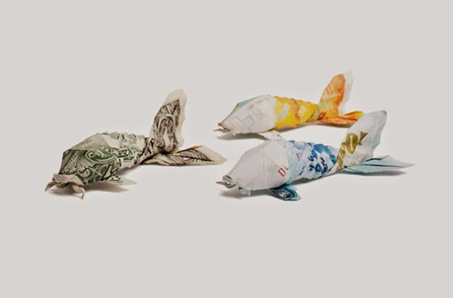 أشكال فنيهة بالأوراق النقدية  Money-origami-11