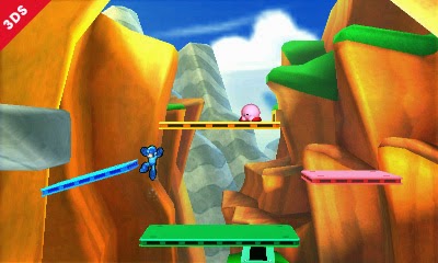 Veja detalhes do estágio baseado em Super Mario 3D Land em Super Smash Bros. (3DS) Smash2