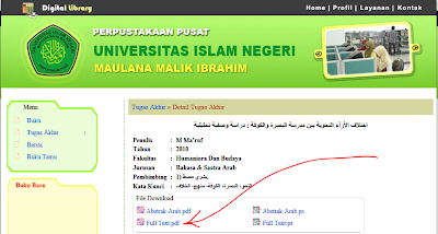 حمل رسائل جامعية من جامعة مولانا مالك إبراهيم في أندونيسيا pdf 00