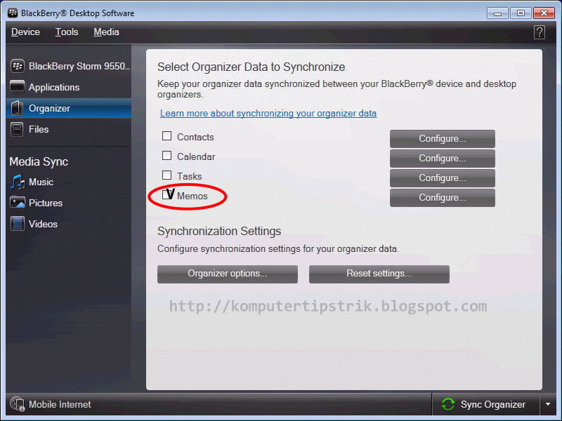 Cara Copy Memopad Blackberry Ke Komputer Organizer