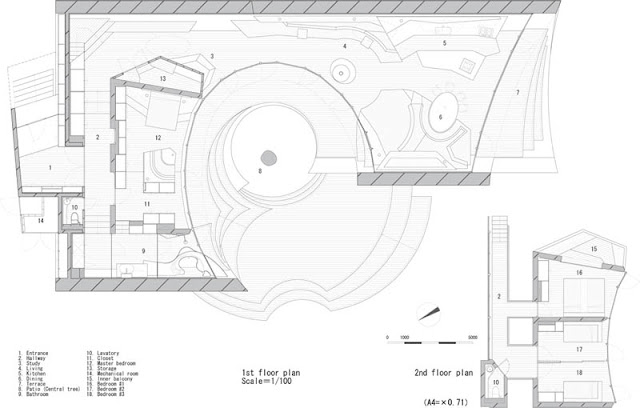 اليابانيين ماخلو مكان ما أستثمروه  Japanese-oval-sushi-roll-house-villa-cottage-23