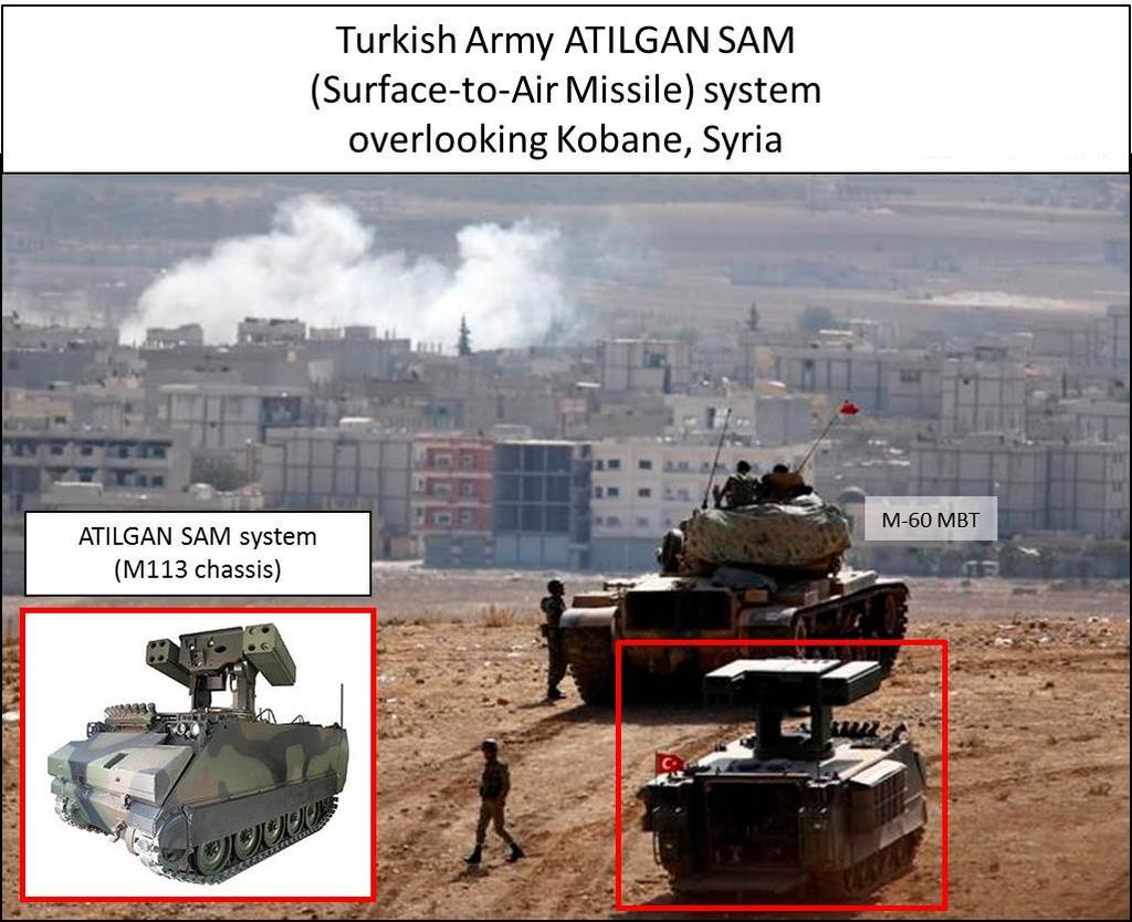 معركه عين العرب " كوباني "  - صفحة 2 Turkey%2Bdeployed%2BATILGAN%2Bshort-range%2BSAM%2Bsystem%2Bat%2BSyria%2Bborder%2Boverlooking%2BKobane