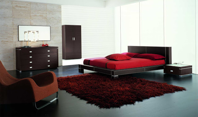 Mẫu giường ngủ gỗ hiện đại Black-and-red-modern-bedroom-furniture-sets-for-teenage-girls