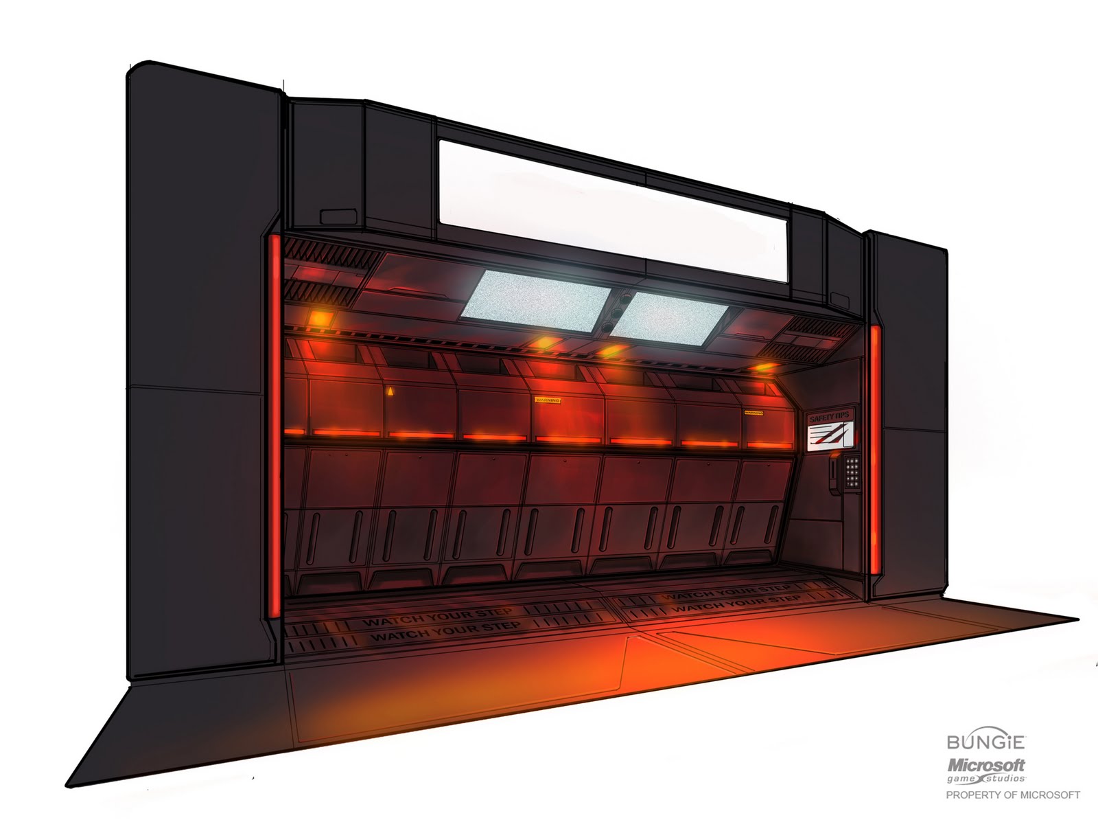 Concept, Artwork et Illustration Halo Evac_door_color