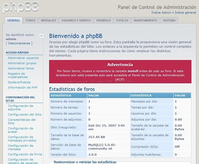 Crear un foro PHPBB3 Gratis 0910