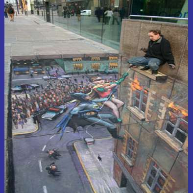 Los dibujos de Julian Beever (INCREIBLE Ó_Ò) Batman