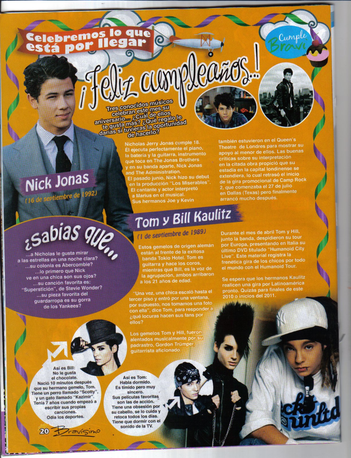 La voz de Tokio Hotel Bill Kaulitz (Revista Bravísimo #205/2010, Venezuela)  Cd448bc63eab455555497851a122125a