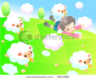 يوسف والخروف. Stock-vector-little-boy-flying-happily-with-cute-sheep-38912881