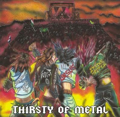 Dominus Praelii, The Force, Ursus & Strikemaster (Mex) - Thirsty Of Metal (Split) [2010] Cover