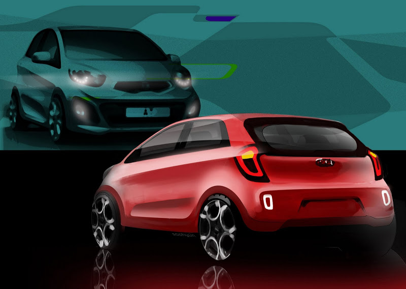 Kia Reveals First Rendering of 2012 Picanto on Facebook Kia-frankfurt