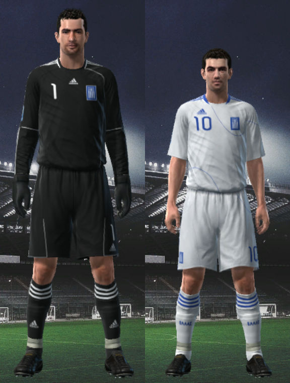 Pes 2010 - Greece 09-11 Home & GK Home Kits Preview