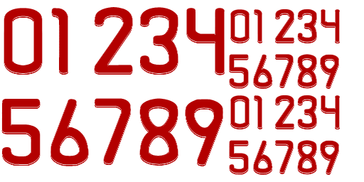 Fonts y Números by Alx.! Numbers-red-red