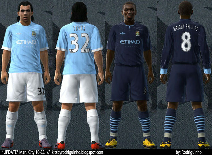 Pes 2010 - Manchester City 10/11 Player Kits Preview