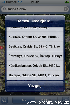 iPhone'da Harita Uygulaması ve GPS Maps_arama_02