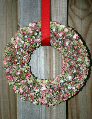 Holiday Wreath made with a book..... Wreath