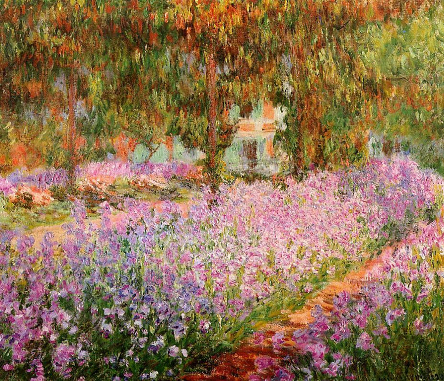 Pintura, escultura, arquitectura... Monet-irises-monets-garden