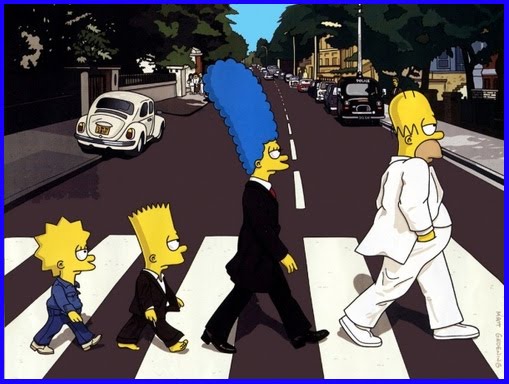 Dessins, images, tag, peinture de nos jouets préféré trouvé sur le net : - Page 2 Simpsons-Abbey-Road-2343