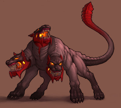 semi caballero y su compaero cerberus HOMM5_Inferno_Creature_Cerberus