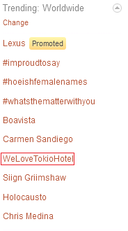 WeLoveTokioHotel no Twitter Tts