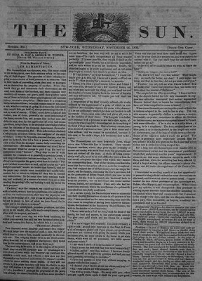 1835, cuando se descubri vida en la Luna 432px-NewYorkSun1834LR