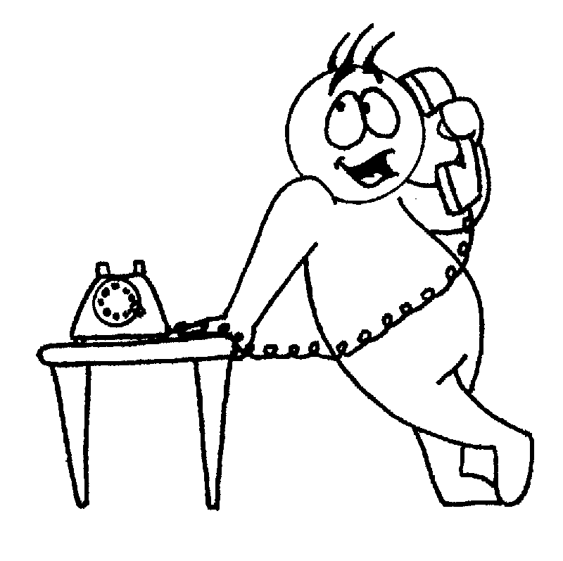 كلمة واحدة ان قلتها خسرت 120 حسنة Cartoon-man-on-telephone