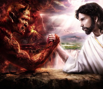 Battle of the gods God-vs-satan