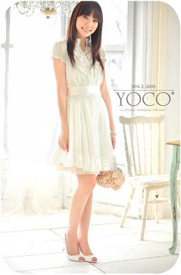 فساتين قصيره  Yoco_wholesale_japanese_dress_J6019apricot1