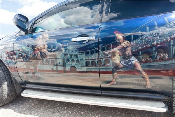  Amazing Aerography Art On Cars  Aerography_Car_Arts_24