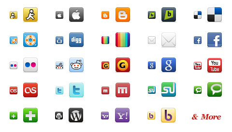 10مجموعات من افضل الايقونات للمدونات والمواقع........ Social-icons