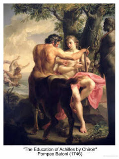 اسطورة اخيل الكاملة Education-of-Achilles-by-Chiron-1746