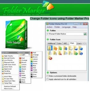 برنامج اضافة رمز للمجلدات للحفاظ على البيانات الخاصة Folder Marker Pro v3.2.0 Fol1