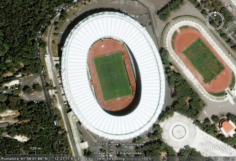 Google Earth: stranezze, curiosità, errori Stadio%2Bdi%2Broma