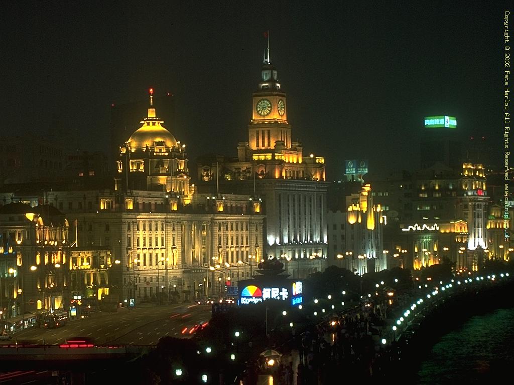 உலகின் முக்கியமான பெரிய நகரங்கள் Shanghai-night