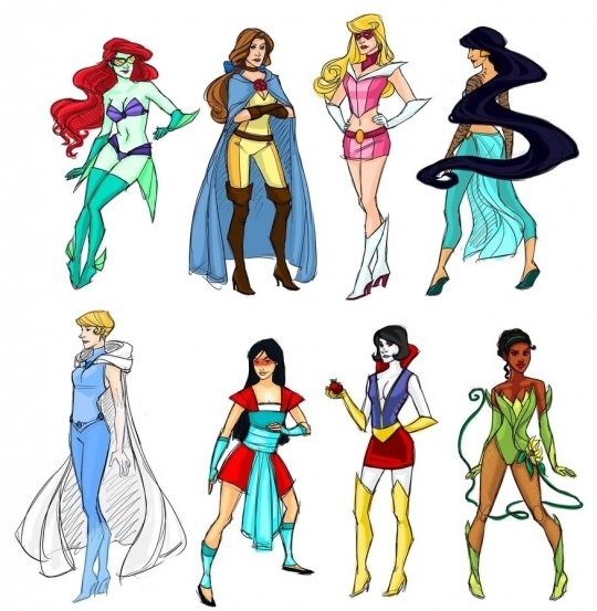 Reparto de Personajes DisneyPrincessSuperhero