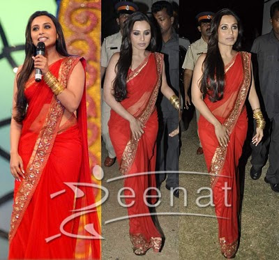 Sari-ul indian & bijuterii indiene  - Pagina 3 Rani-Mukherjee-Indian-Saree