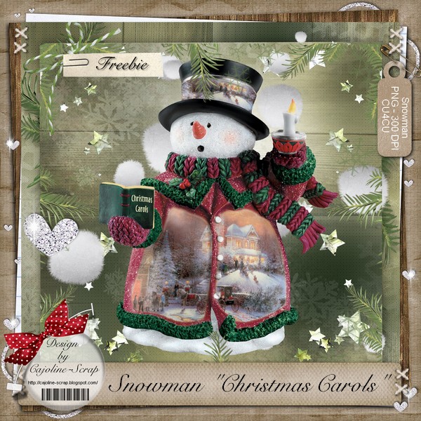 SNOWMAN "CHRISTMAS CAROLS" CU Cajoline_snowmanchristmascarols.pv