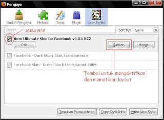 Ubah tampilan / layout Facebook.com dengan Stylish untuk Firefox 1