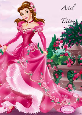 صور الأميرة بل  Disney-princesses-belle-pink-wallpaper