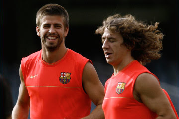 برشلونة لايخسر بوجود بيكيه وبويول  Pique-Puyol